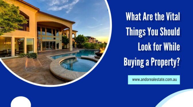 What Are the Vital Things You Should Look for While Buying a Property?